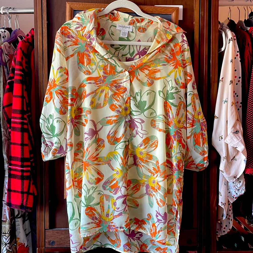 Multi colored long blouse